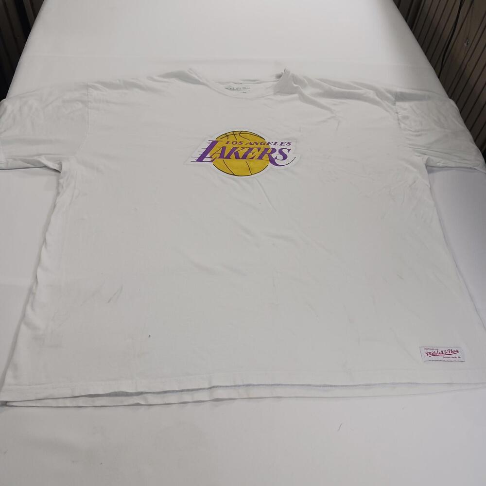 Mitchell & Ness Los Angeles Lakers T-Shirt Men's 5XL White Cotton Basketball